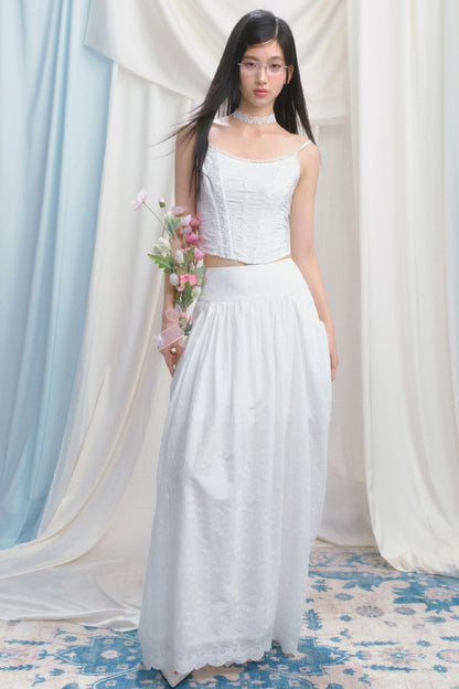 Dreamy White Lei Pod Skirt