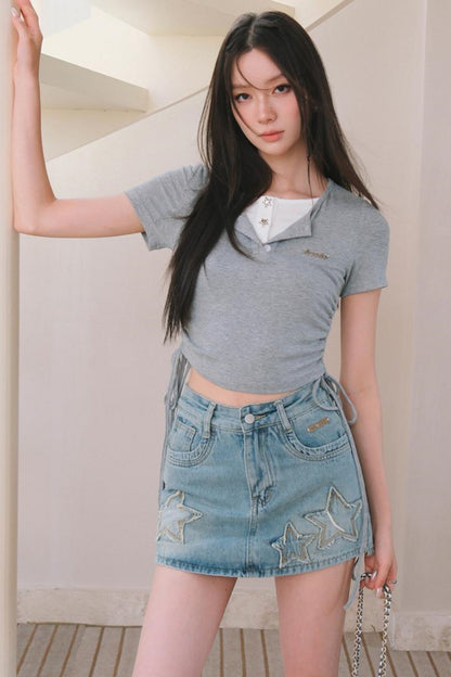 Vintage Denim Mini Skirt