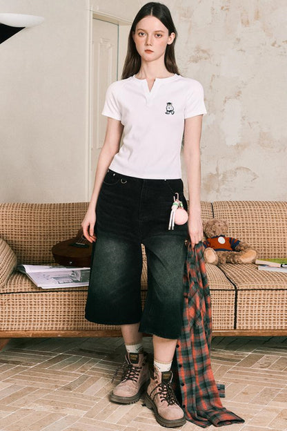 Fit V Neck Short Sleeve T-Shirt