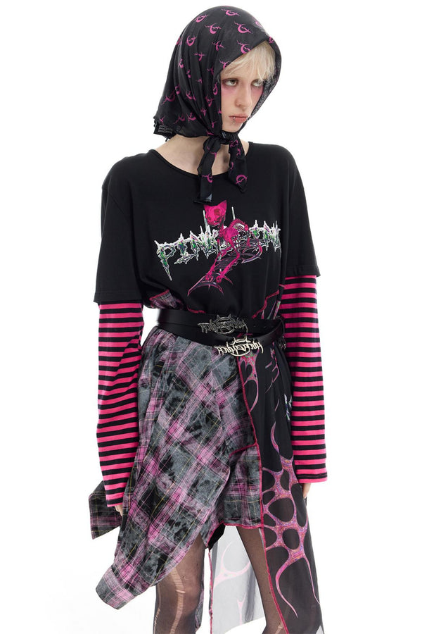 Striped Mesh Hottie Dress