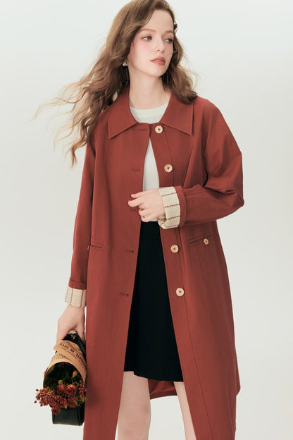 Chic Red H-Coat