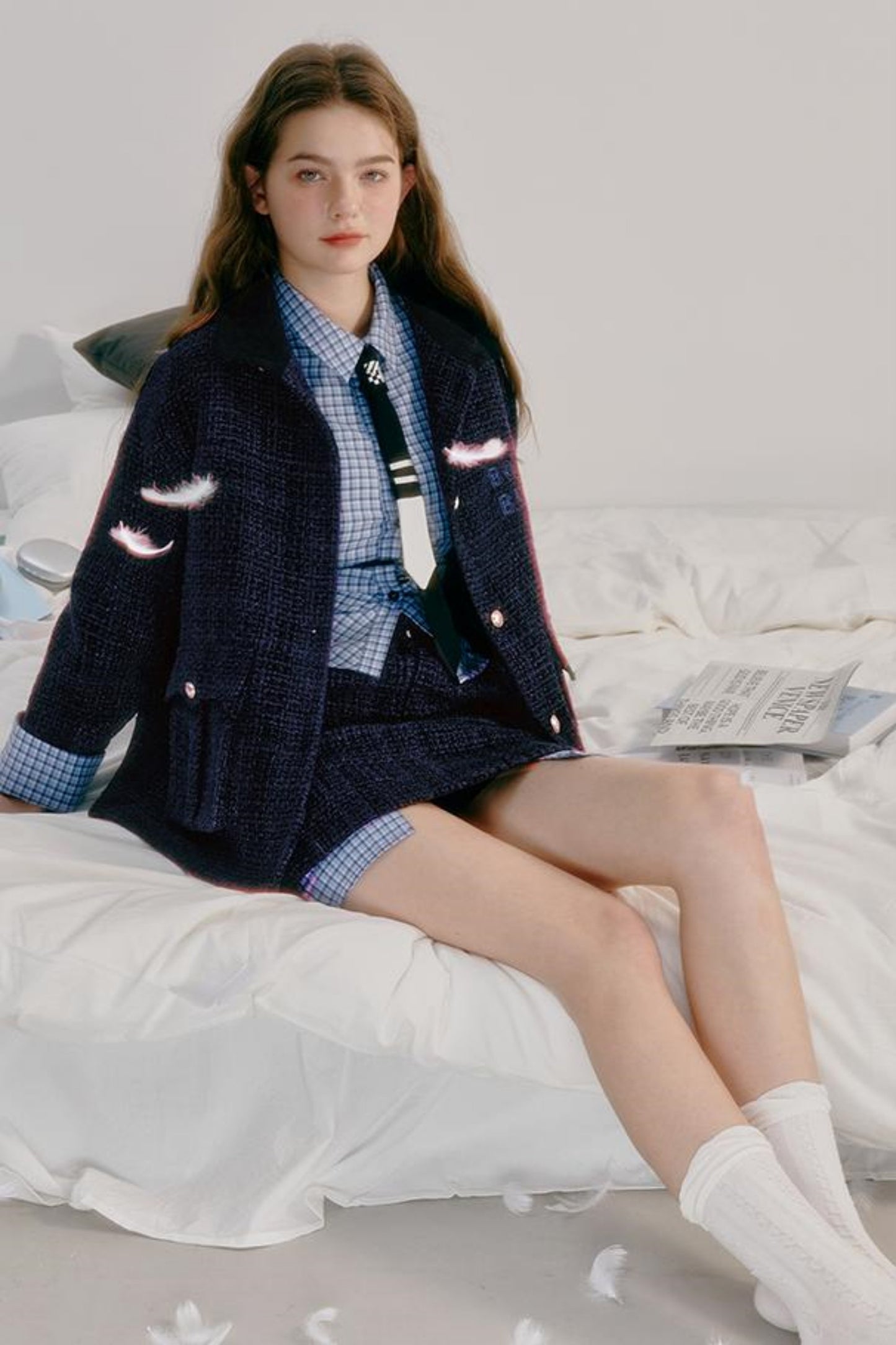 Chic Embroidered Tweed Jacket Set-Up