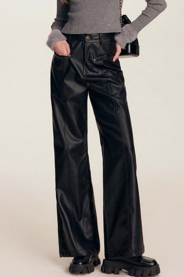 Eco Patchwork Leather Trousers