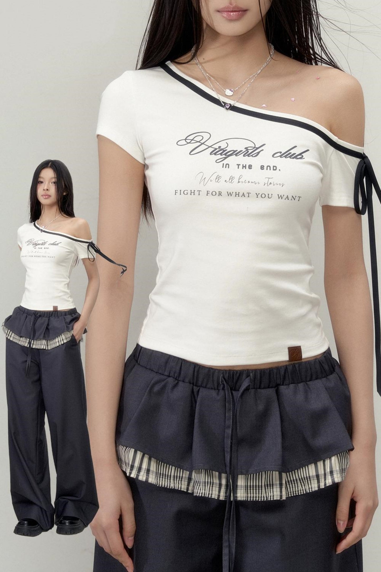 Short Sleeve Slim Alphabet Print T-Shirt