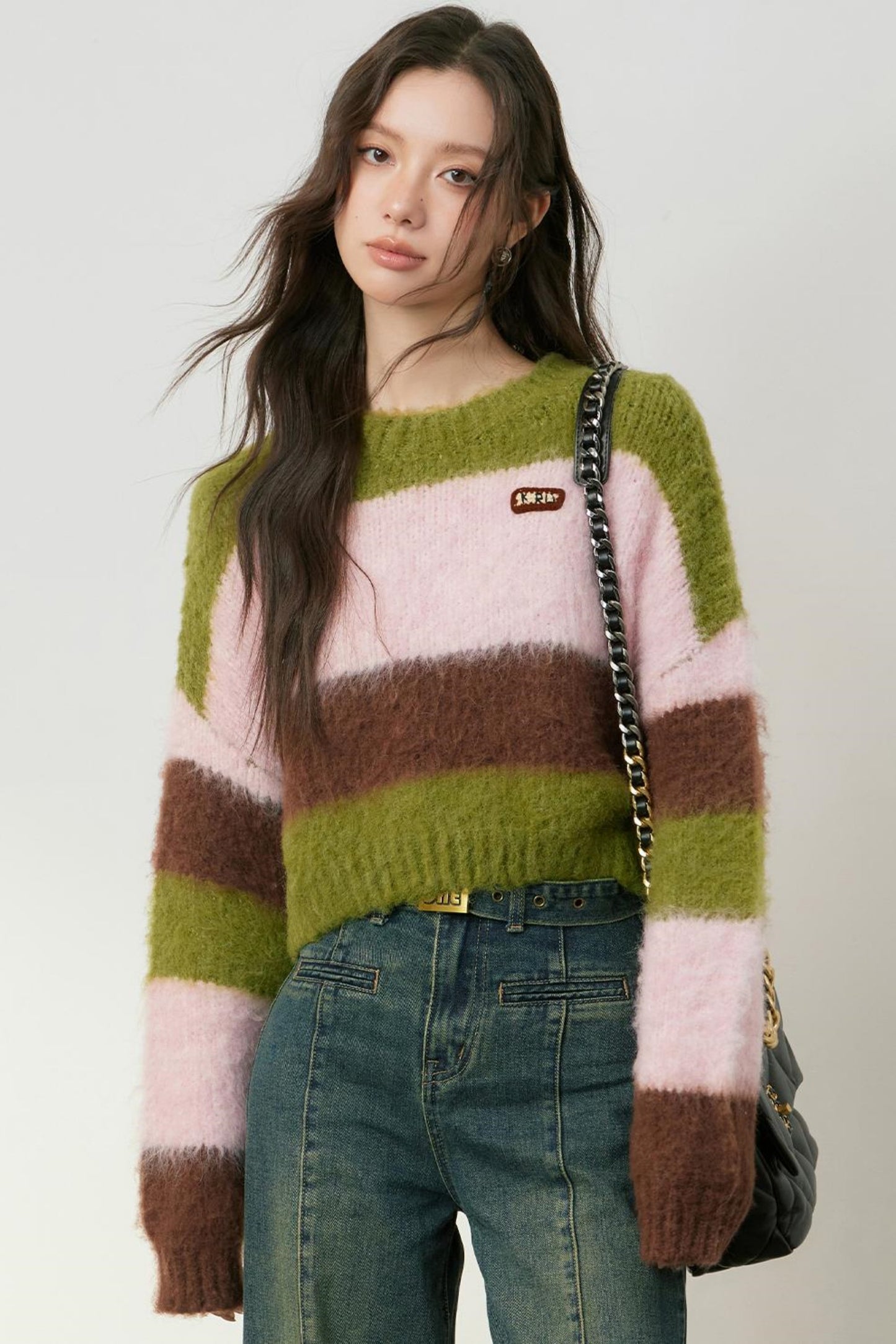 Cozy Color Block Knit Sweater