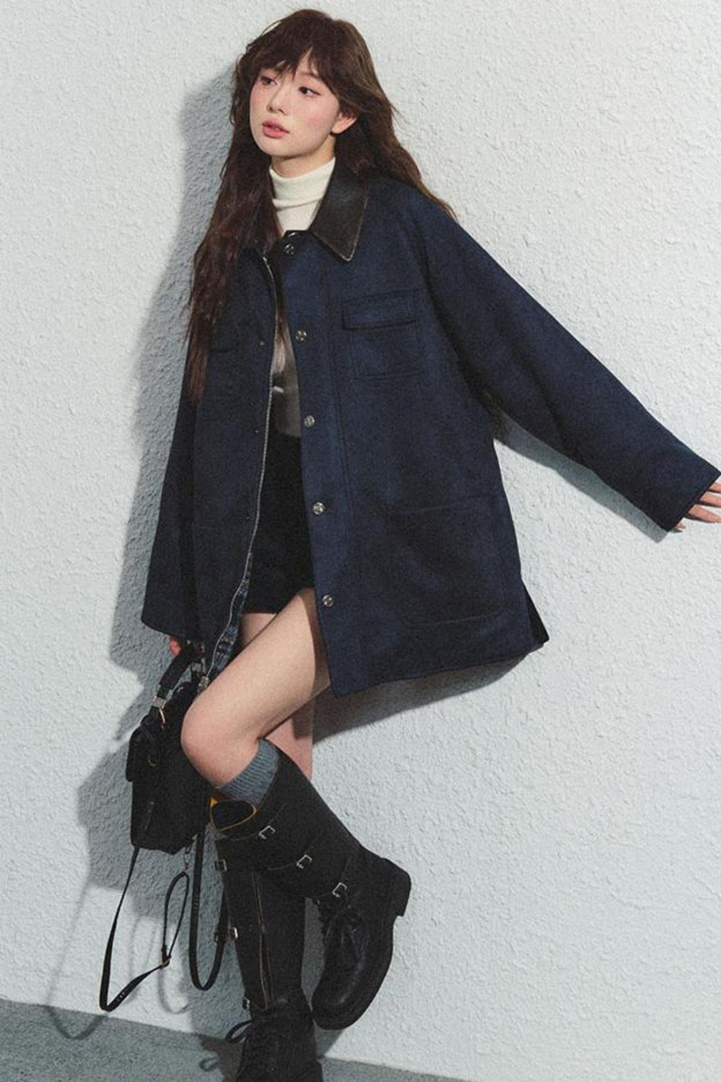 Khaki High-Waist Shorts