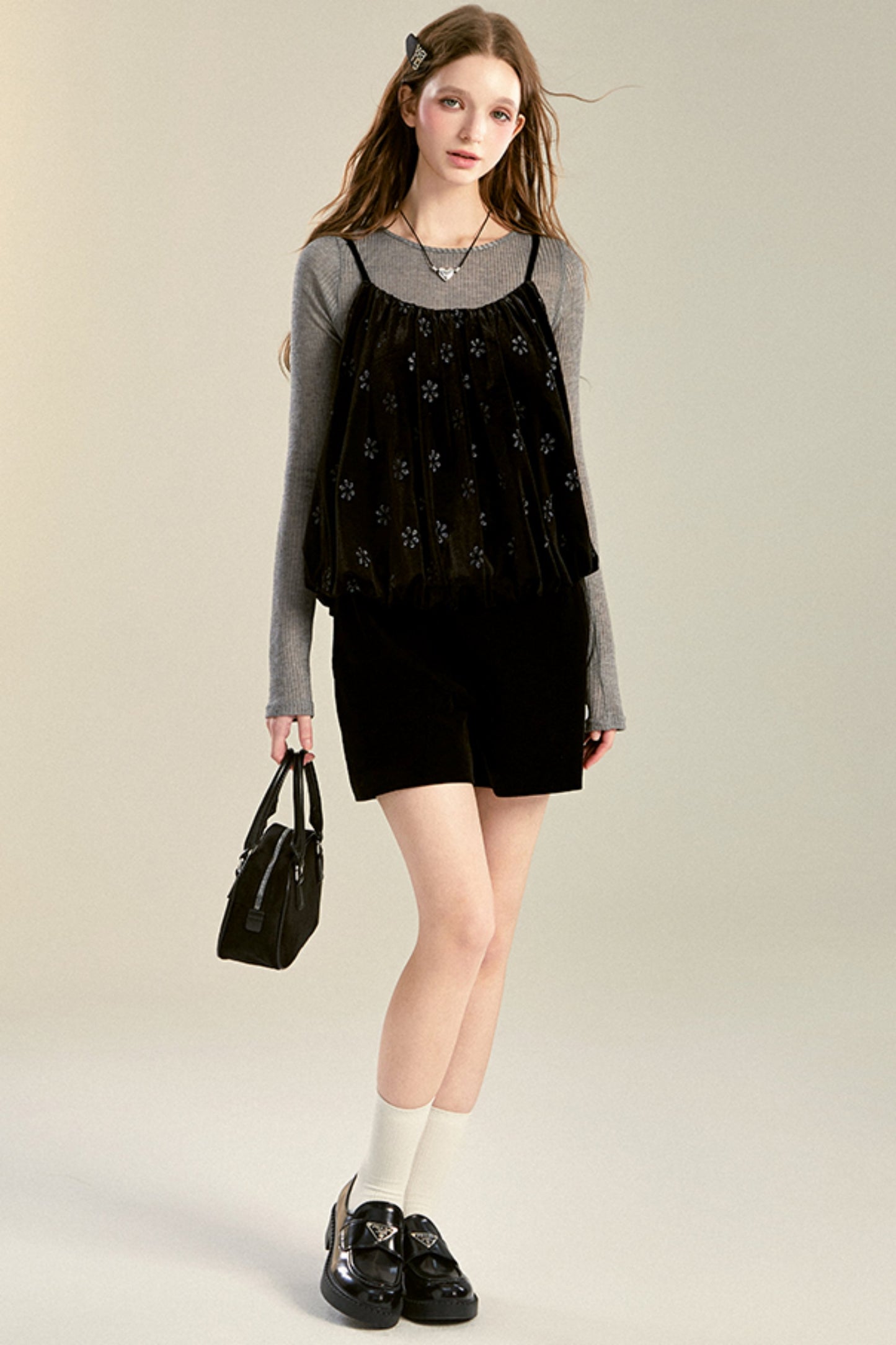 Layered Floral Camisole Top Set-Up