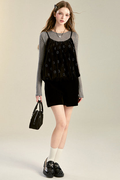 Layered Floral Camisole Top Set-Up