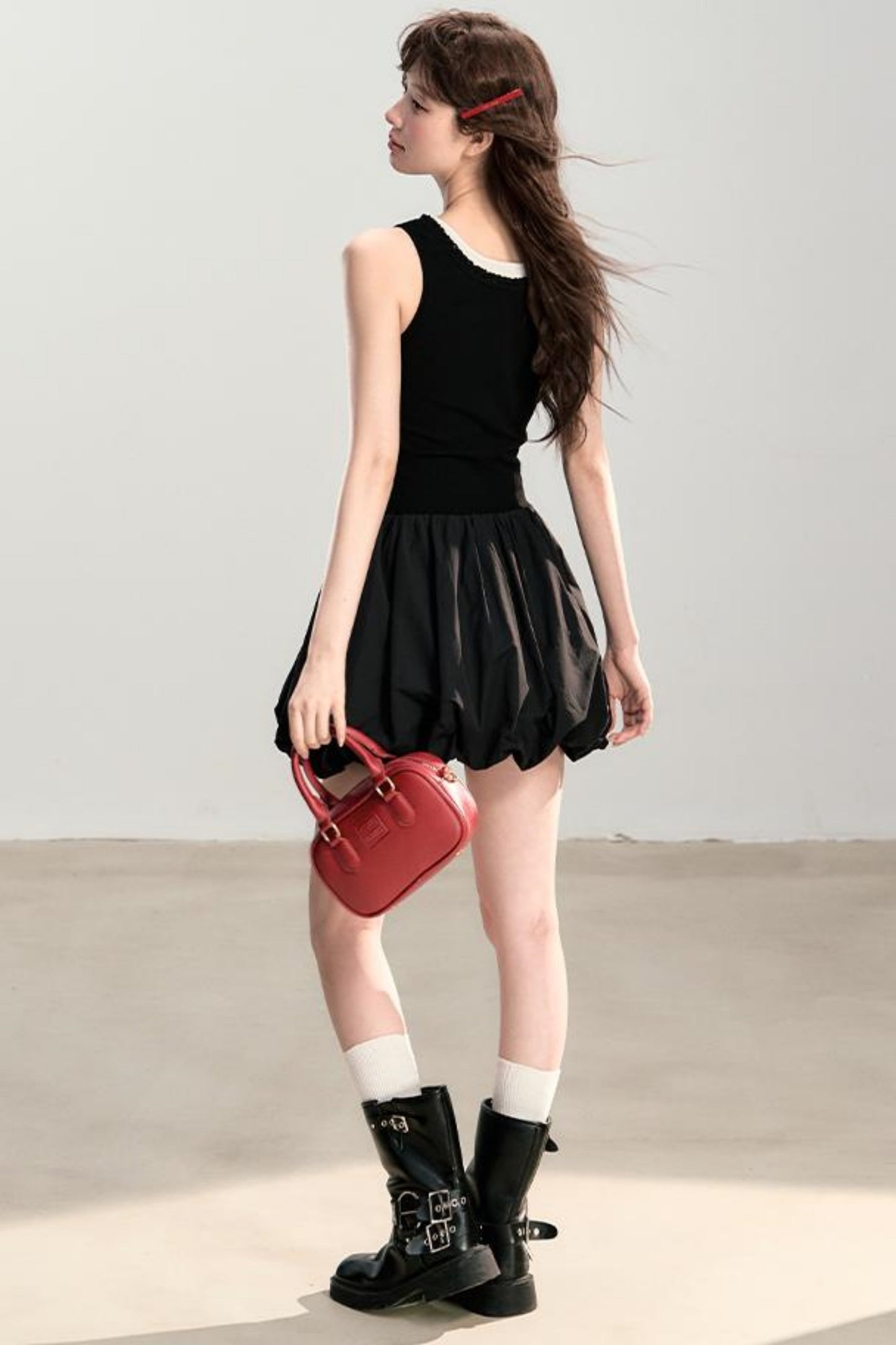 Color Clash Sleeveless Summer Dress