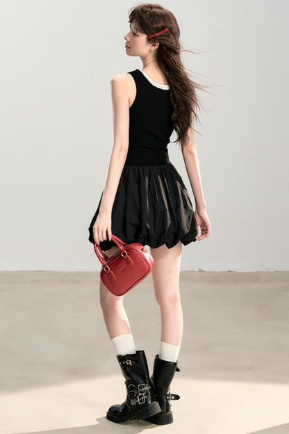 Color Clash Sleeveless Summer Dress