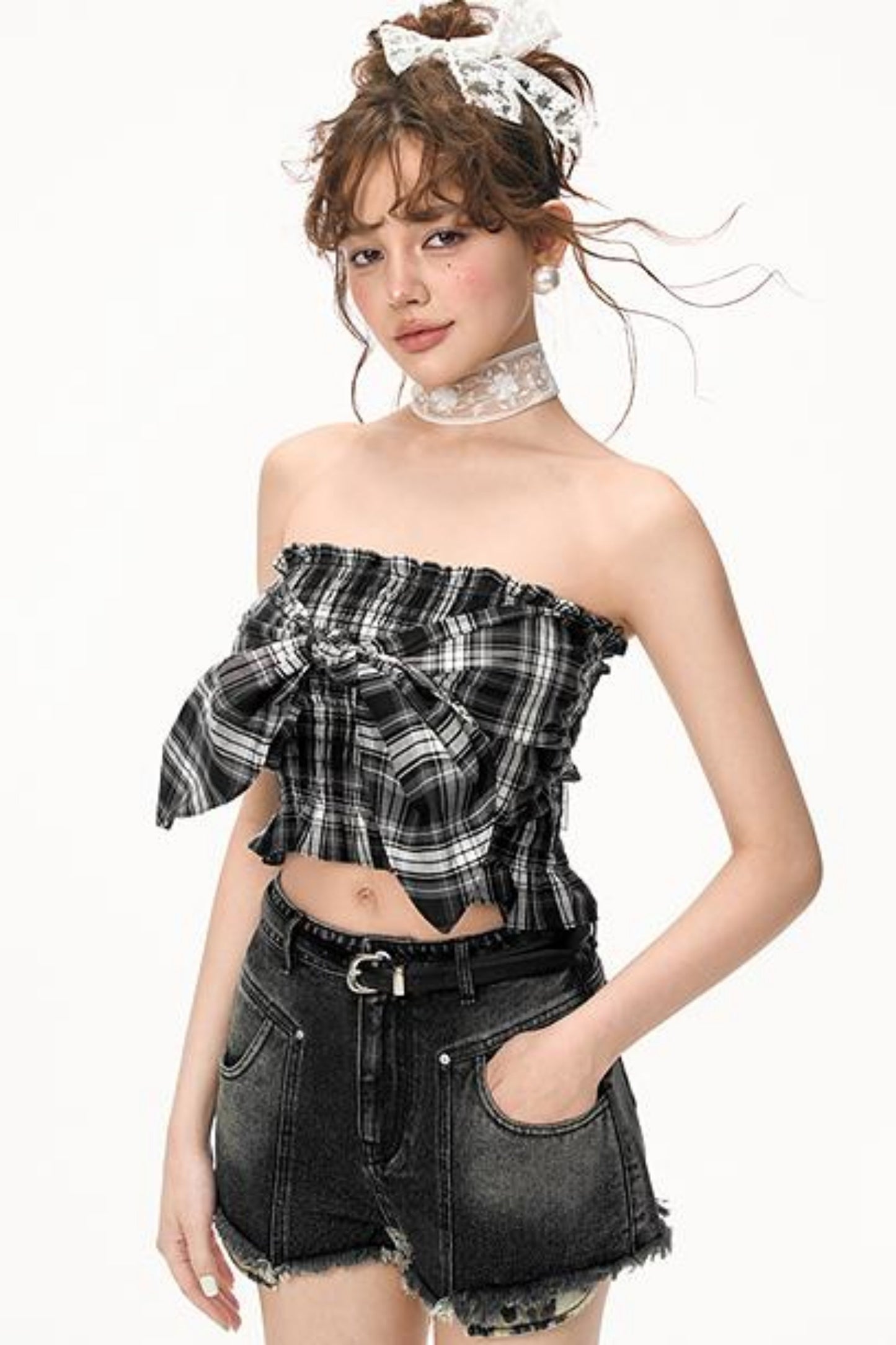 Summer Plaid Crop Top