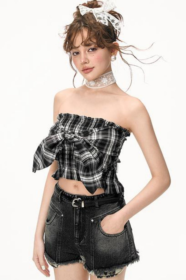 Summer Plaid Crop Top