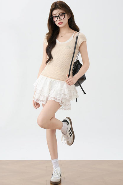 Lightweight Cap Sleeve Knit Top