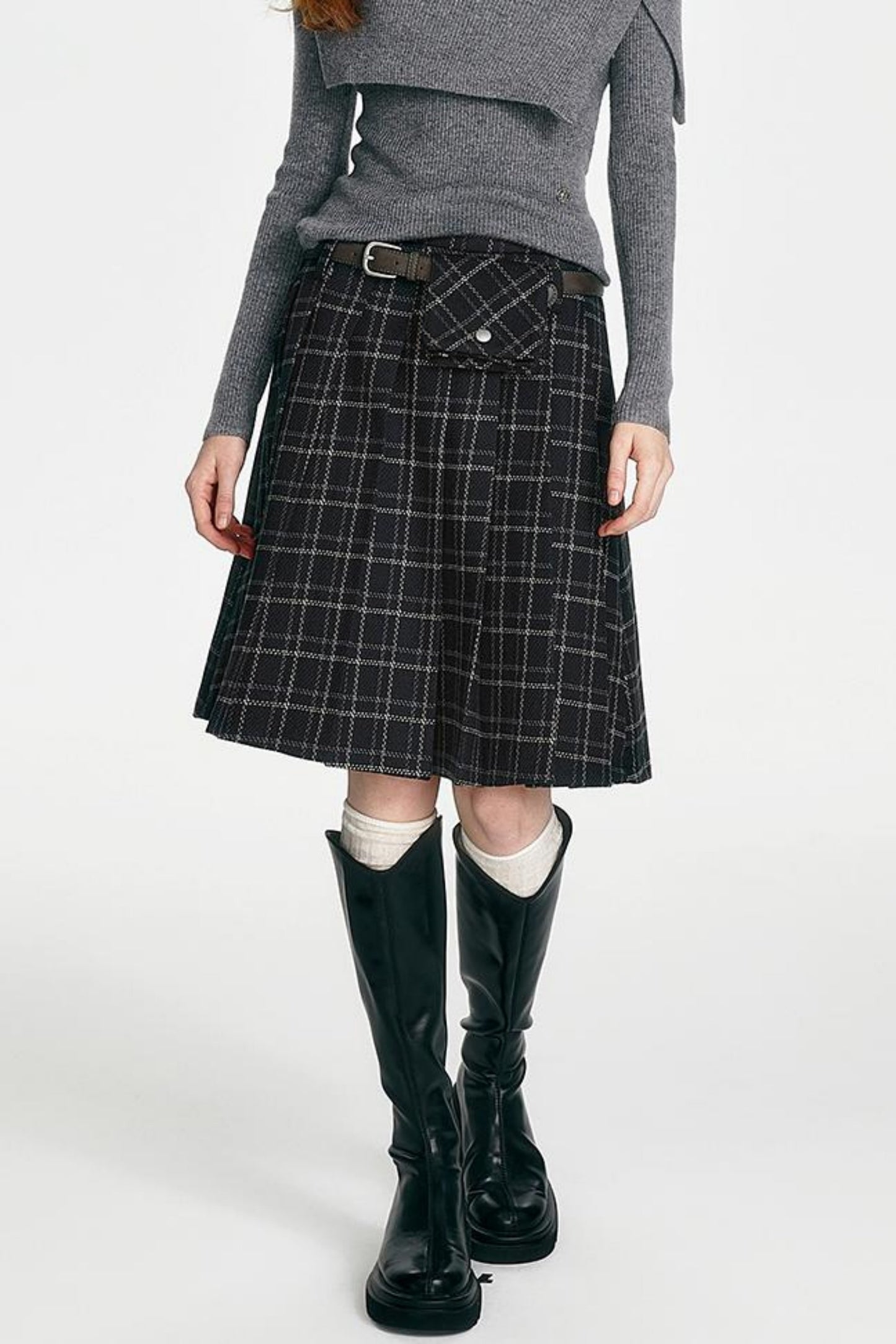 Versatile Plaid Skirt