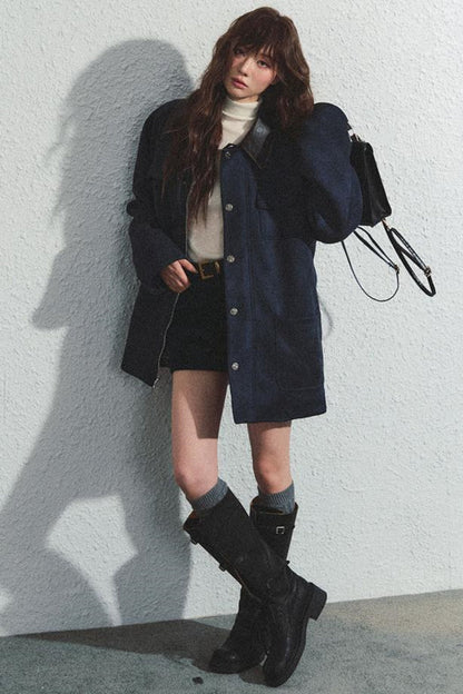 Navy Plaid Reversible Jacket