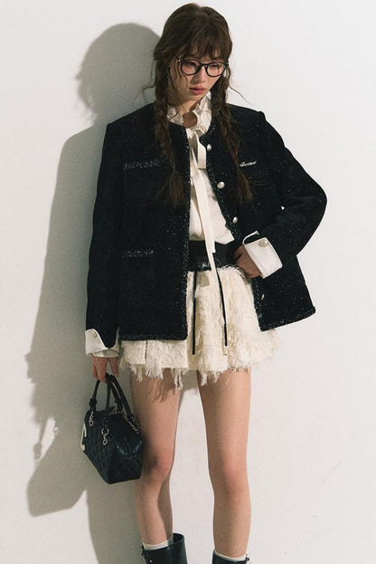 Ruffle Collar Bow Blouse Shirt