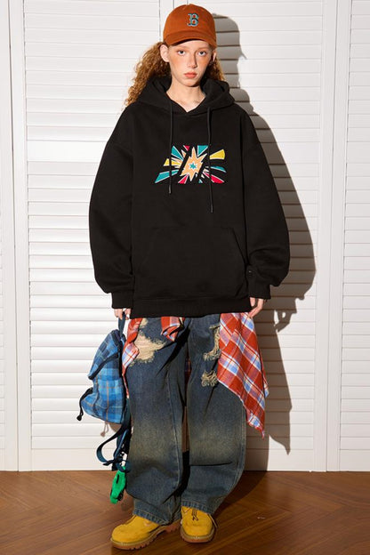 Fireworks Embroidered Hoodie