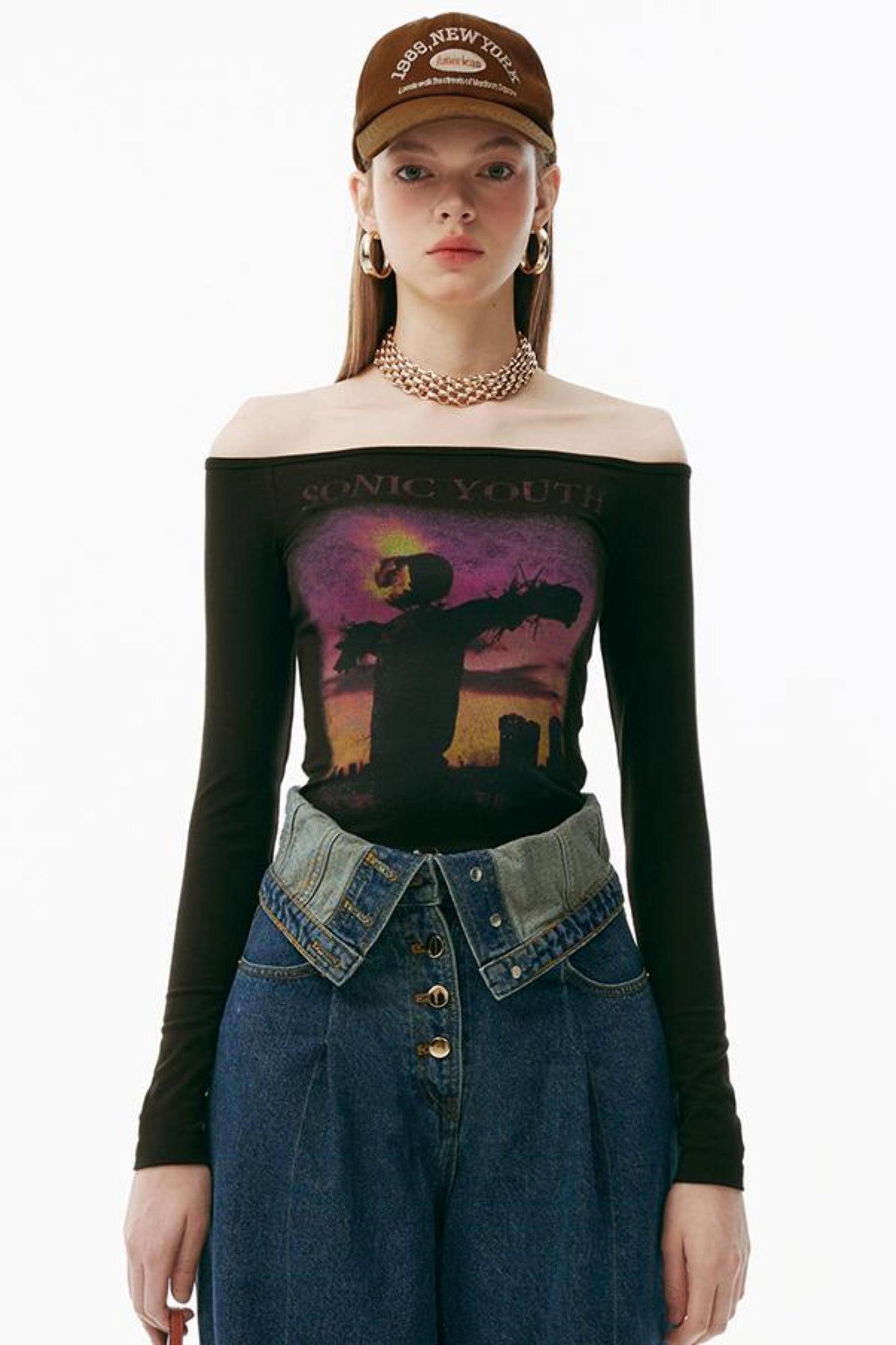 Sunset One-Shoulder Tee