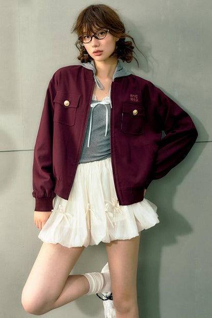 Gray Lace-Trimmed Knit With Skirt Set-Up