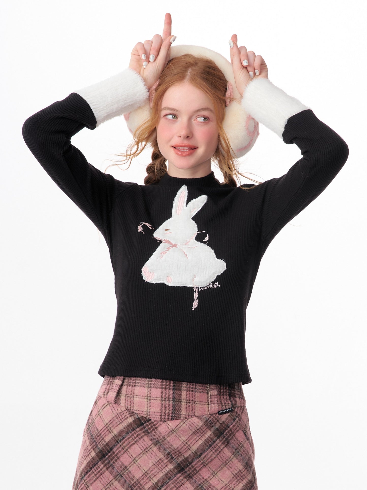 american vintage bunny christmas sweater