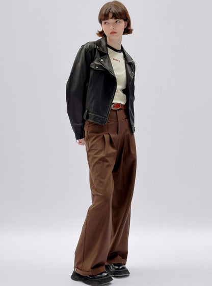 Drap Wide-leg Pants