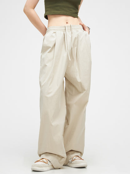 American Retro Lace-up Drap Mop Track Pants