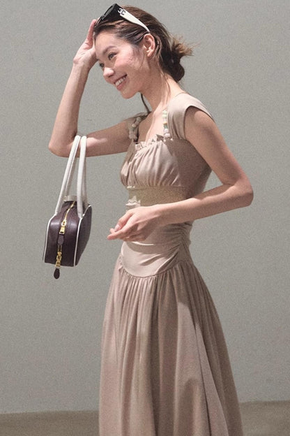 Square Neck Halter Knit Dress