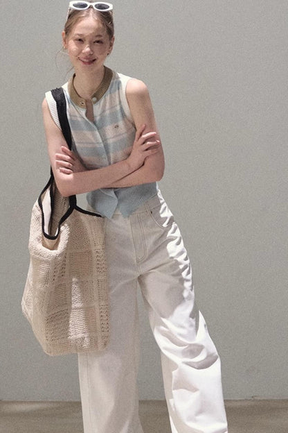 Thin Linen Relaxed Fit Vest