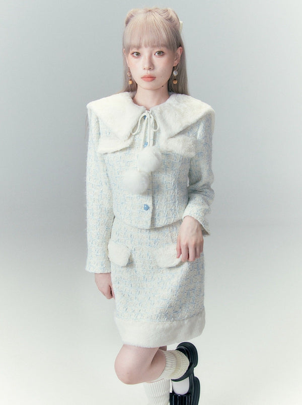 Ocean Bubble Suit Short Skirt Sets