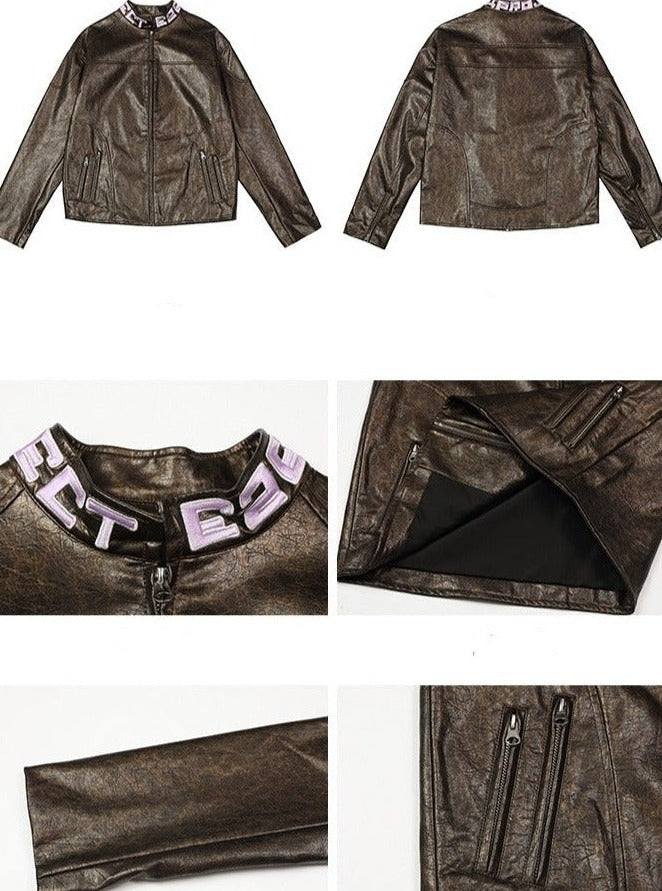 leather coat jacket