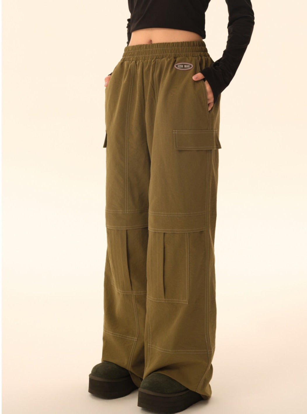 Loose straight casual trousers