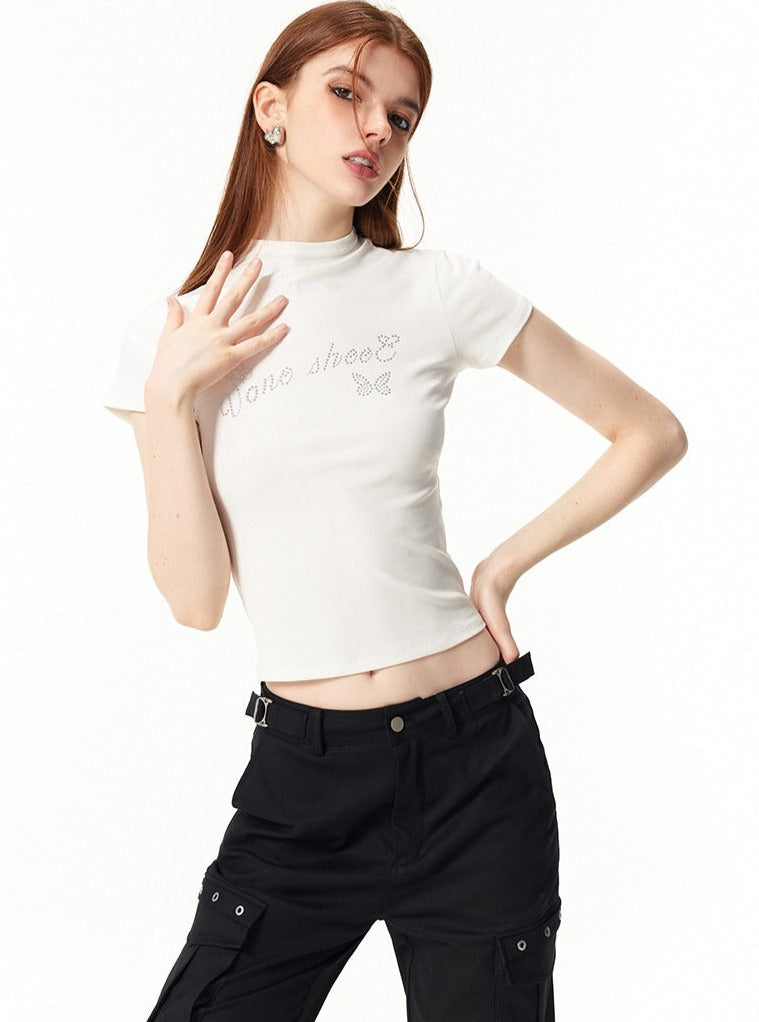 Cropped Black T-Shirt