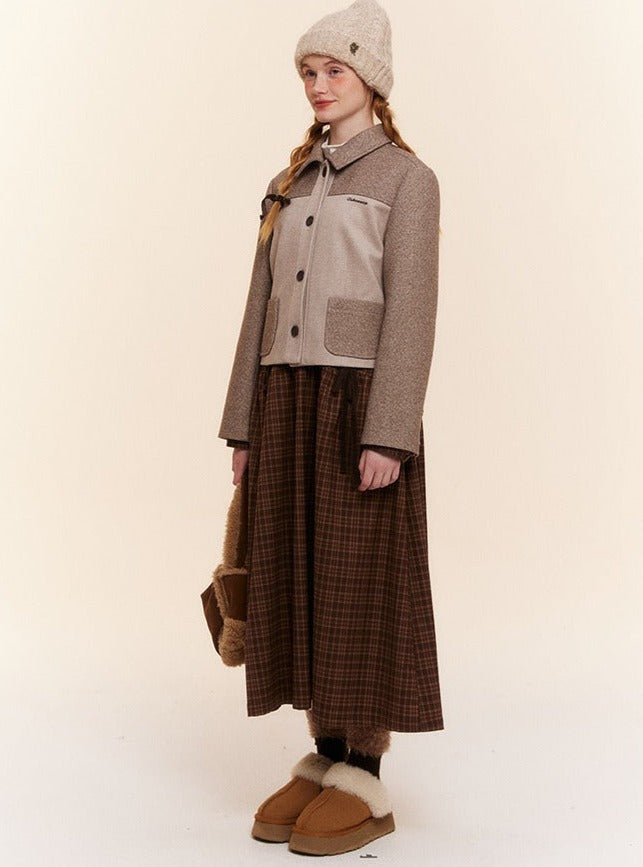 Stitched Tweed Short Jacket