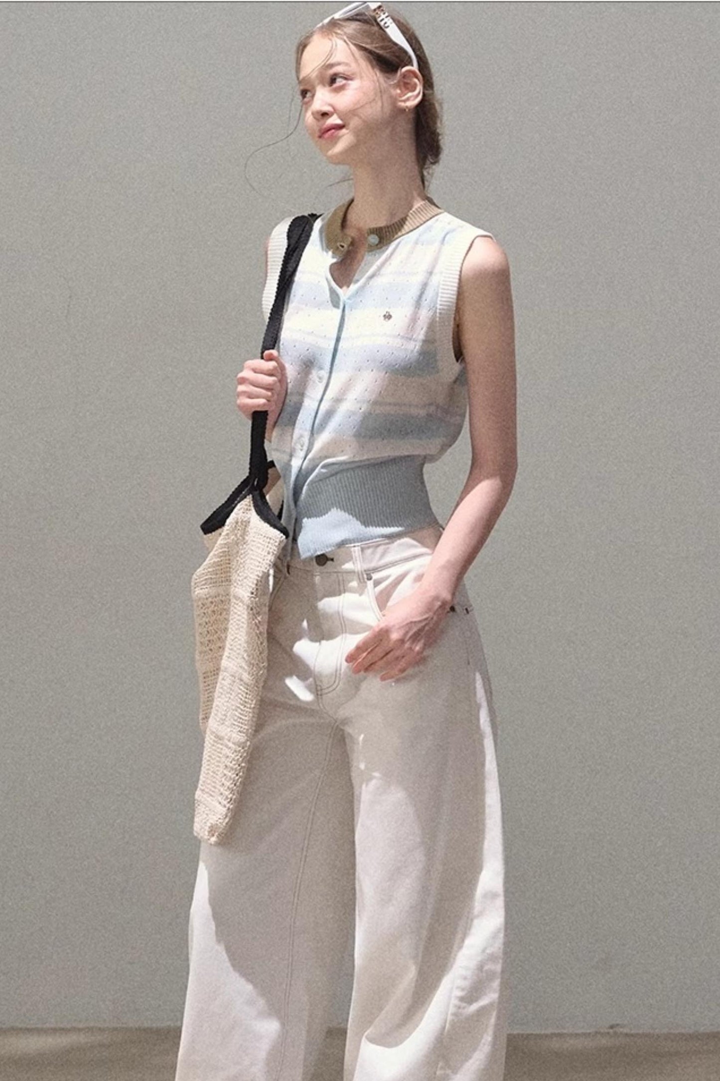 Thin Linen Relaxed Fit Vest