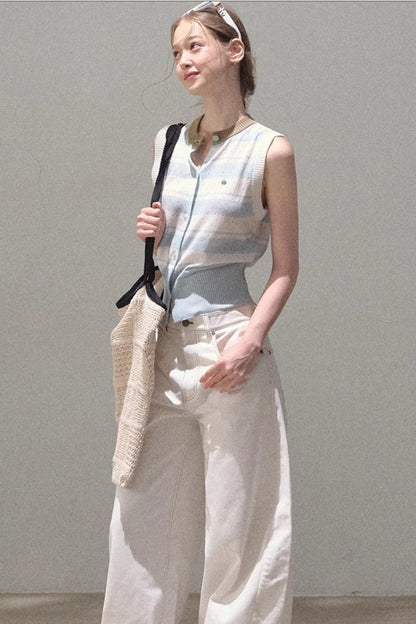 Thin Linen Relaxed Fit Vest