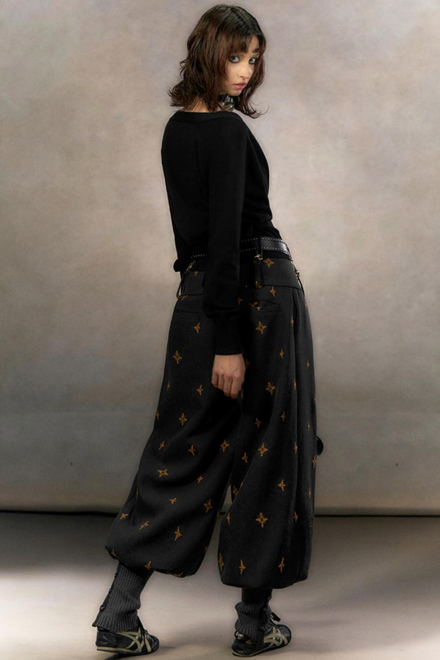 Starburst Print Lantern Pants