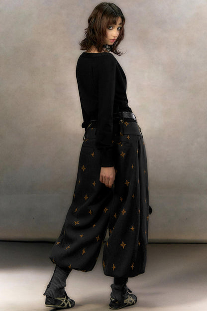 Starburst Print Lantern Pants