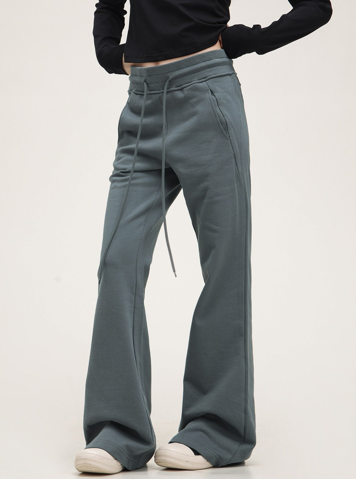 American Casual Pants Slim Slightly Flared Pants