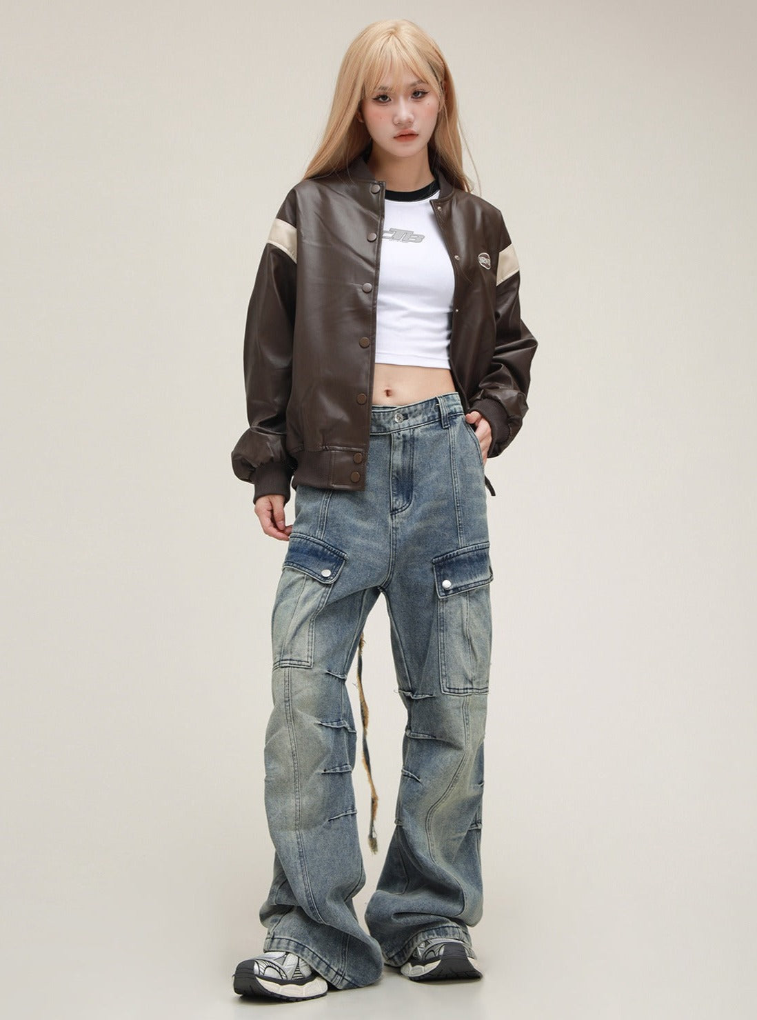 American High Street Stacked Light Jeans Pants