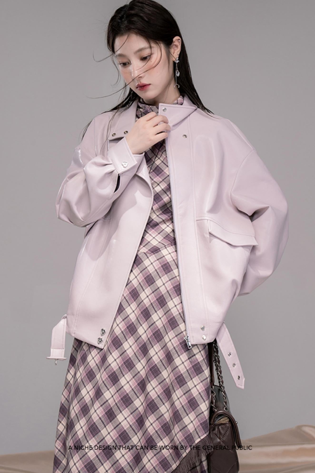 Rio Purple Leather Jacket