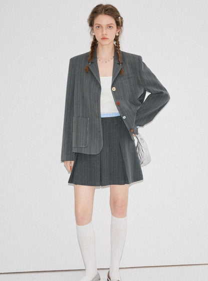 Suit Skirt Two-Piece Set