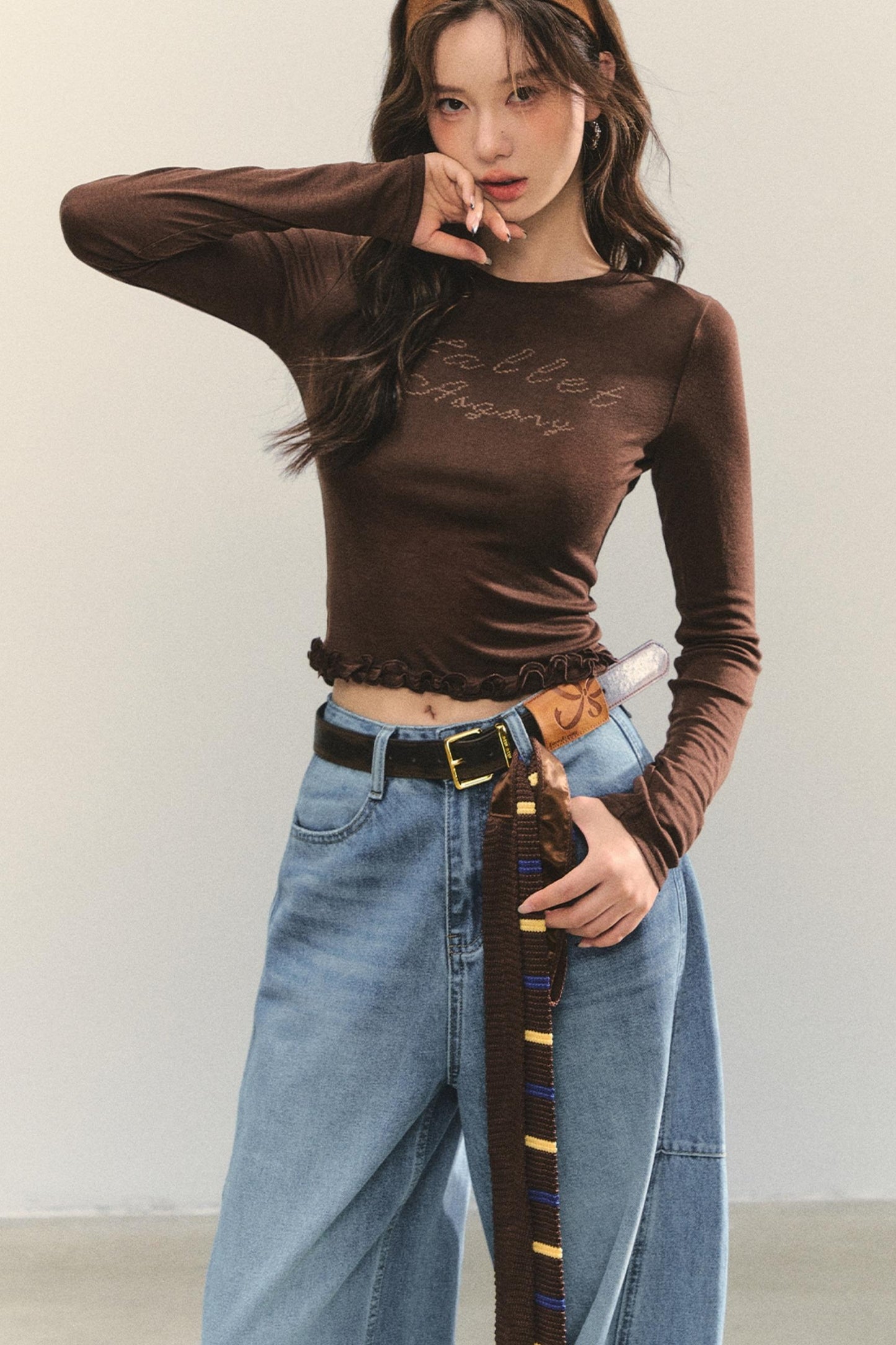 Slim Stitched Bolero Top