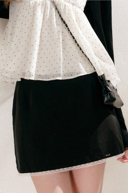 Lyocell Lace A-Line Skirt