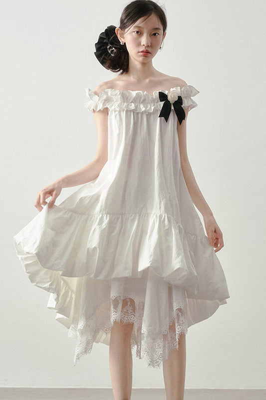Iridescent Off-Shoulder Dress