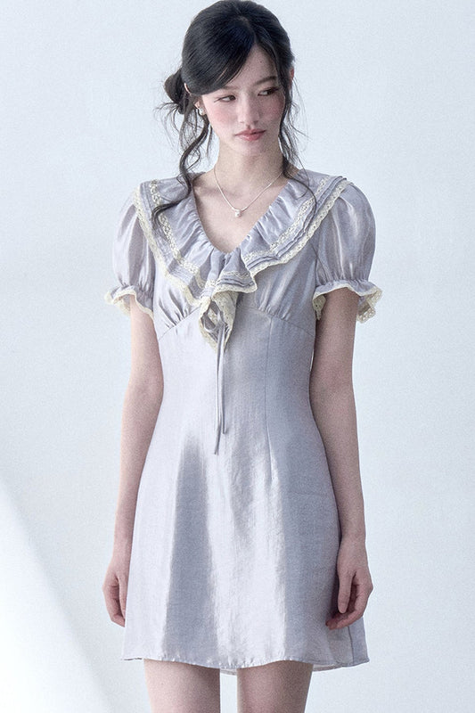 Robe Moonlight à manches bouffantes volantées