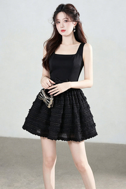 Suspender Lace Puffy Dress