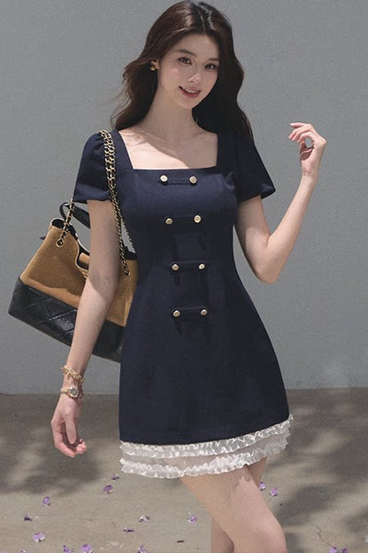 Layered Waves Lace Dress