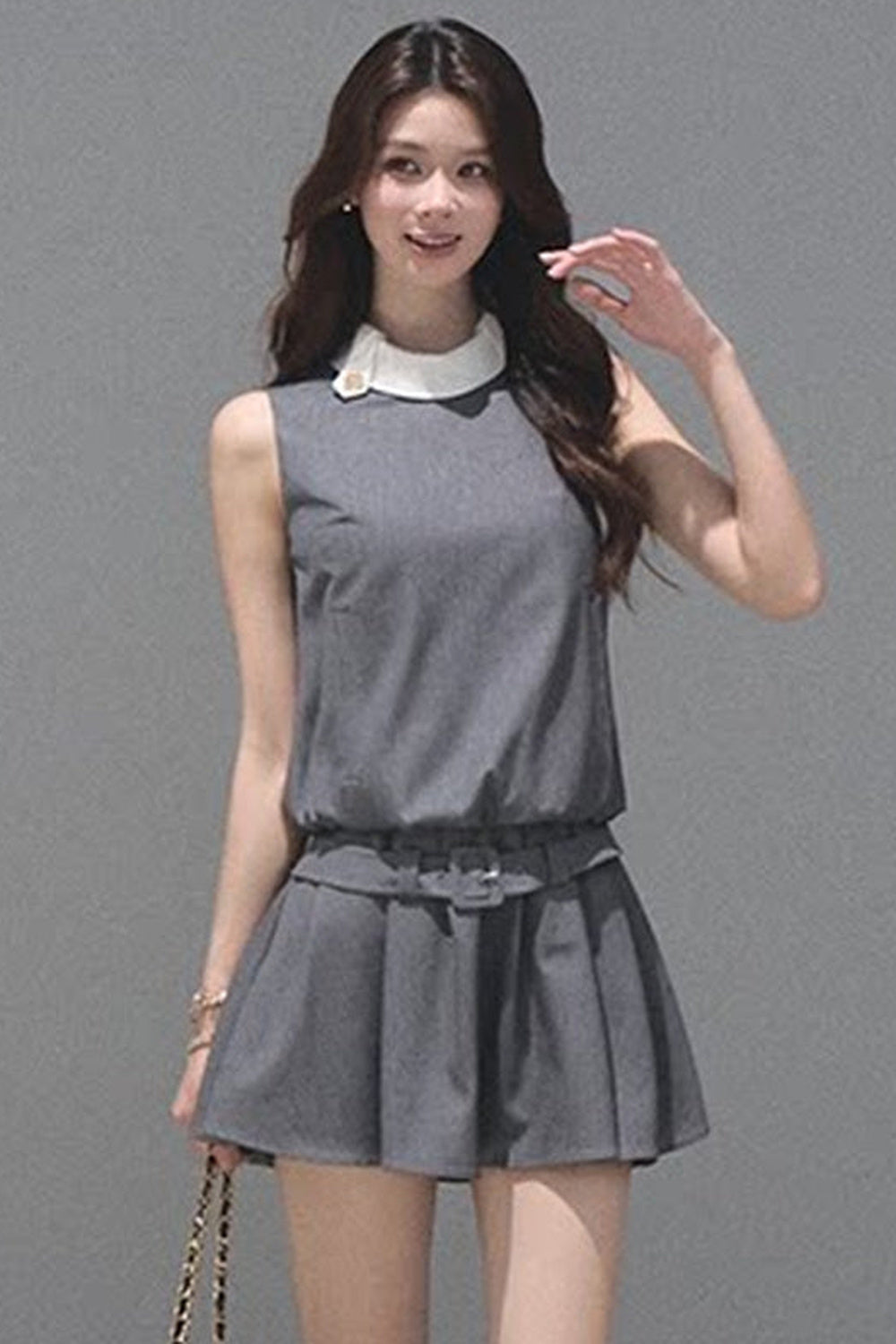 Stand Collar Jellyfish Dress