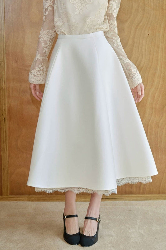 French Lace Flared Skirt