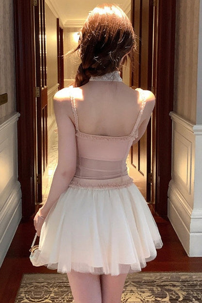 Nutcracker Pink Camisole and Mesh Skirt Set-Up